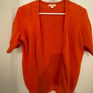 Short sleeved knit cardigan